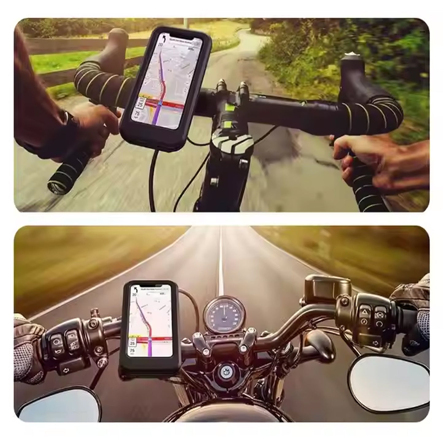 360 Rotation Bike Phone Mount Waterproof Cell Phone Holder